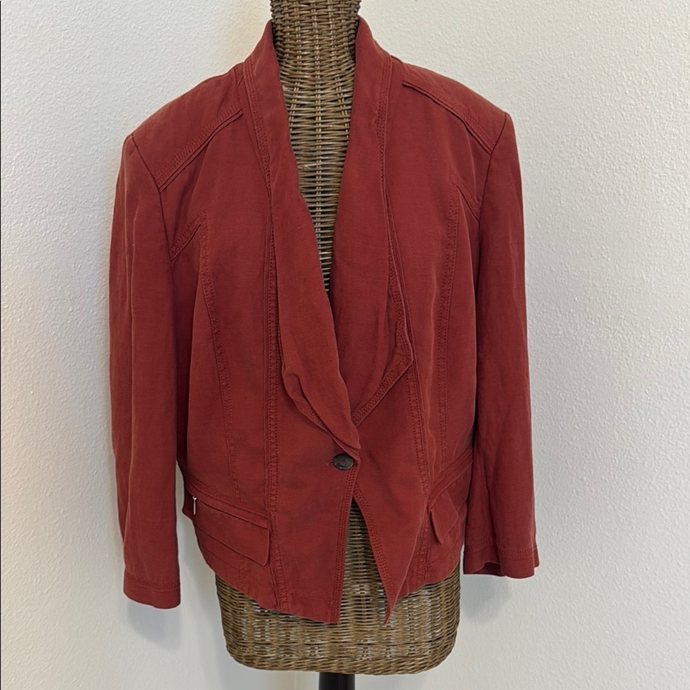 WHBM Draped Single-Button Jacket 14